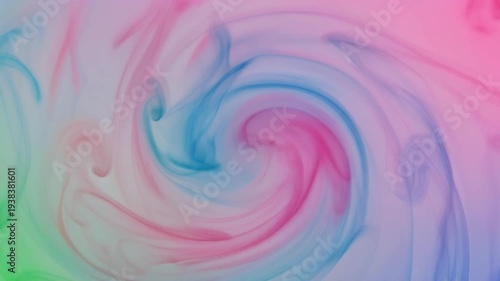 Colorful Ink Swirls in Water Abstract Background Video.