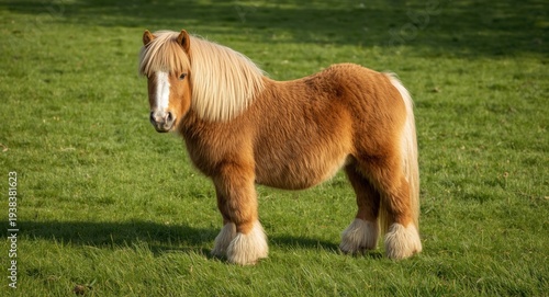 Content Shetland pony stand...