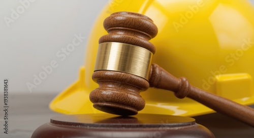 Close up of a yellow constr...
