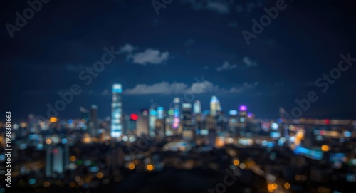 brightly illuminated city s...
