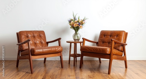 Antique Danish full leather...