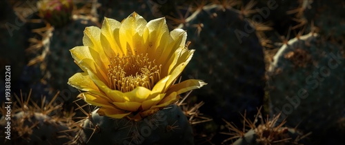 Artistic capture of Opuntia...