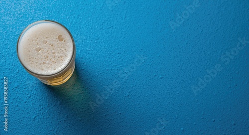 Aerial shot of a beer glass...