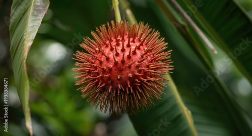 Close up of ripe rambutan f...