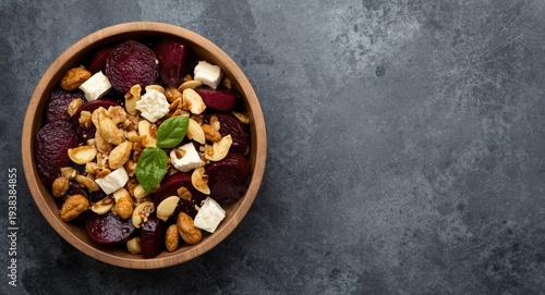Beetroot cheese prune salad...