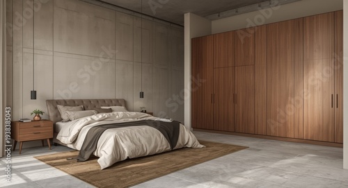 Contemporary bedroom corner...
