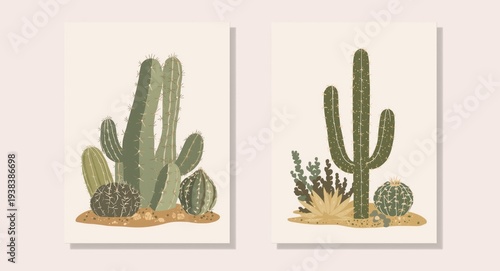 Collection of 2d desert cac...
