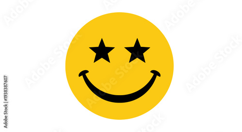 Smiling face with star eyes emoji.