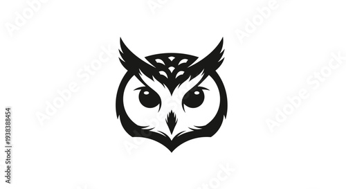 Stylized Owl Logo Design Element.