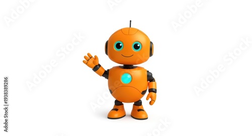 Appealing orange chatbot ch...