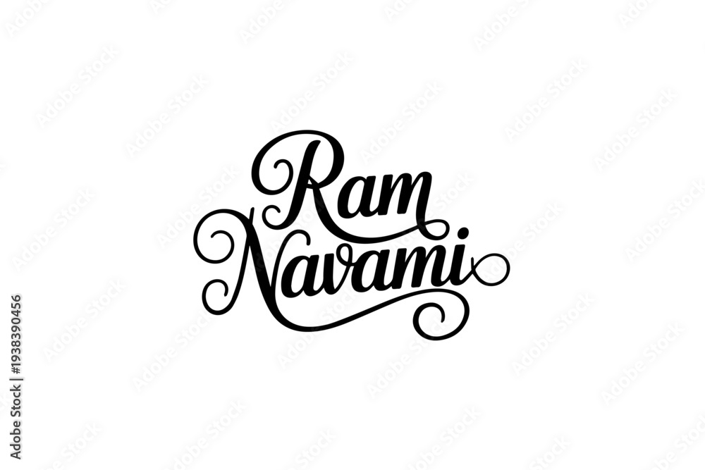 Obraz premium Creative Ram Navami Typography Vector