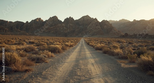 Deserted paved path through...