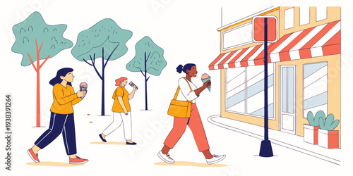 Children playing in a colorful playground with various equipment and trees Vector