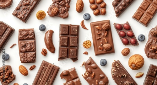 Assorted chocolate bars wit...