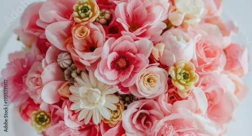 Creative floral bouquet fea...