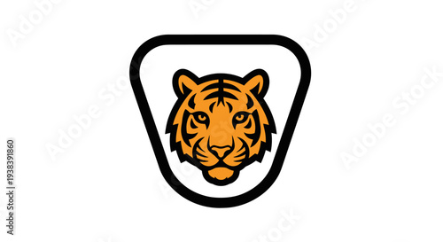 Tiger Head Logo Design Illustration.