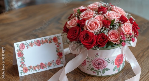 Decorative floral box featu...