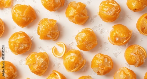 Citrus peeled oranges displ...