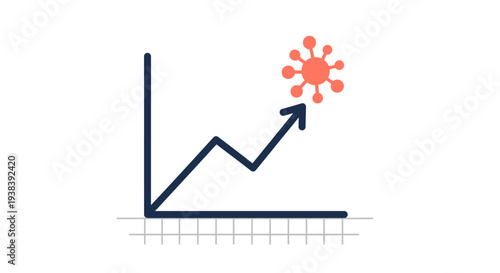 Virus Outbreak Graph Showing Increasing Trend.