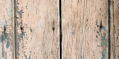Bild auf Leinwand weathered pine wood planks with peeling paint background texture
