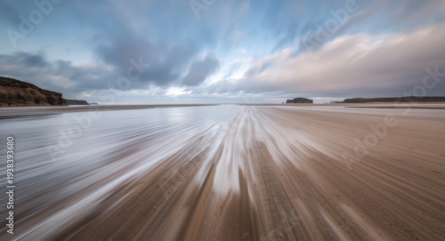 Calm motion blur portraying...