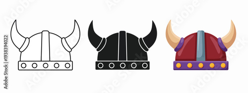 Viking helmet icon set vector illustration - SVG and PNG icons - Vector Icons and Stickers - PNG, SVG, EPS - Glyph and solid icon set - Icon vector - Icon Silhouette - Clipart