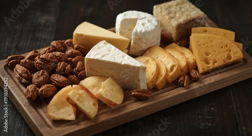 Cheese board display featur...