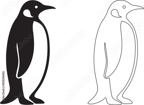 emperor-penguin -silhouette-black-vector