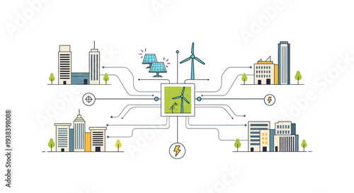 Wind Turbine Sustainable Energy Concept.