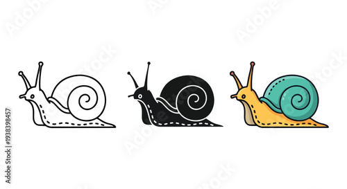 Cute snail and rabbit icons set vector illustration - SVG and PNG icons - Vector Icons and Stickers - PNG, SVG, EPS - Glyph and solid icon set - Icon vector - Icon Silhouette - Clipart
