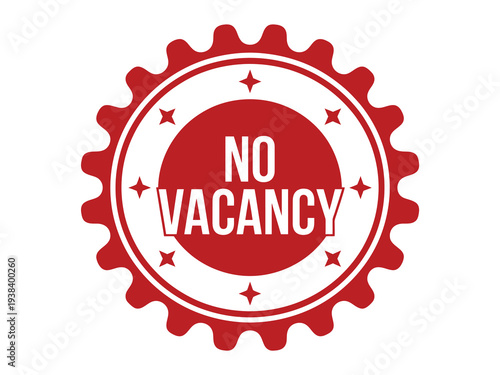 No Vacancy Sign – Grunge Rubber Stamp Vector