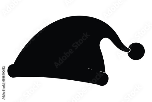Santa Hat, Christmas Cap Silhouette