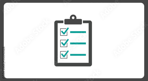 Clipboard with green check marks.