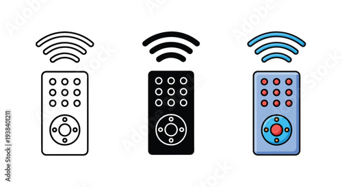Wireless remote icons set vector control devices - SVG and PNG icons - Vector Icons and Stickers - PNG, SVG, EPS - Glyph and solid icon set - Icon vector - Icon Silhouette - Clipart