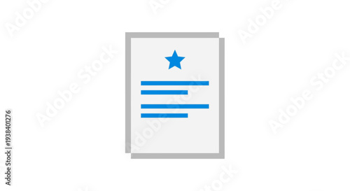 Blue star rating symbol graphic.