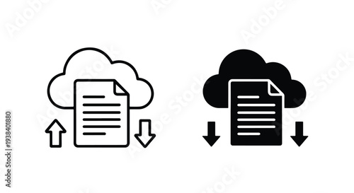 Cloud data sync icon set vector arrows - SVG and PNG icons - Vector Icons and Stickers - PNG, SVG, EPS - Glyph and solid icon set - Icon vector - Icon Silhouette - Clipart