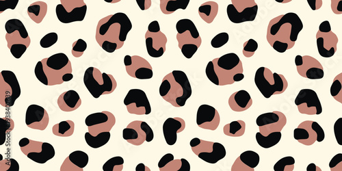 Leopard Animal Print Seamless Vector Pattern
