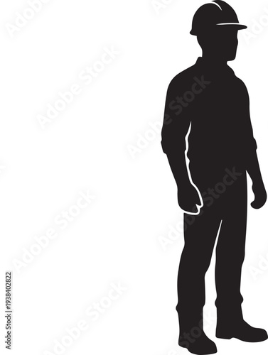 Wallpaper Mural A vector illustration of a black silhouette of a young businessman in a suit and Torontodigital.ca