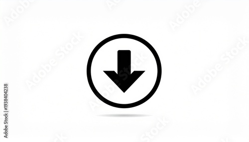 Downward arrow icon in circle