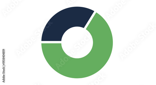Colorful pie chart graph segment.