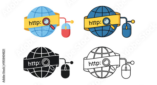 Web Security Icon Set Lock HTTP Vector - SVG and PNG icons - Vector Icons and Stickers - PNG, SVG, EPS - Glyph and solid icon set - Icon vector - Icon Silhouette - Clipart