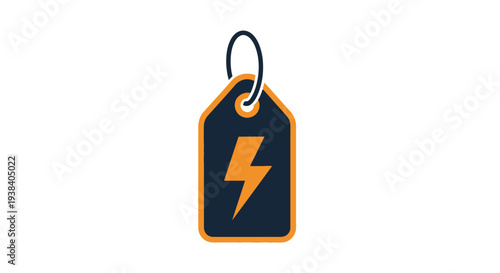Electric Lightning Bolt Icon Symbol.