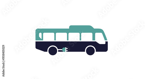 Electric Bus Side View Profile.