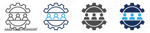 workforce icon set multi concept