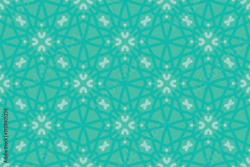 Seamless Teal Geometric Pattern Background