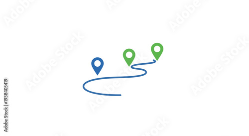 Navigation Map Route Path Directions.