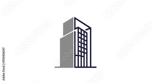 Modern Skyscraper Building Architecture Design.