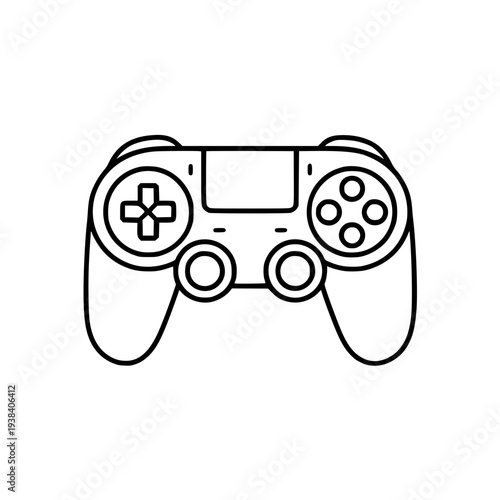 Modern video game controller icon illustration