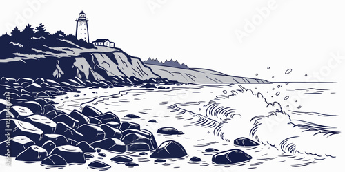 Two hikers enjoying the serene beauty of a snowy mountain landscape. Vector