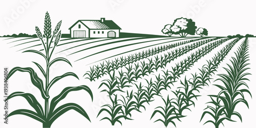 A picturesque countryside landscape with rolling hills and lush greenery Vector